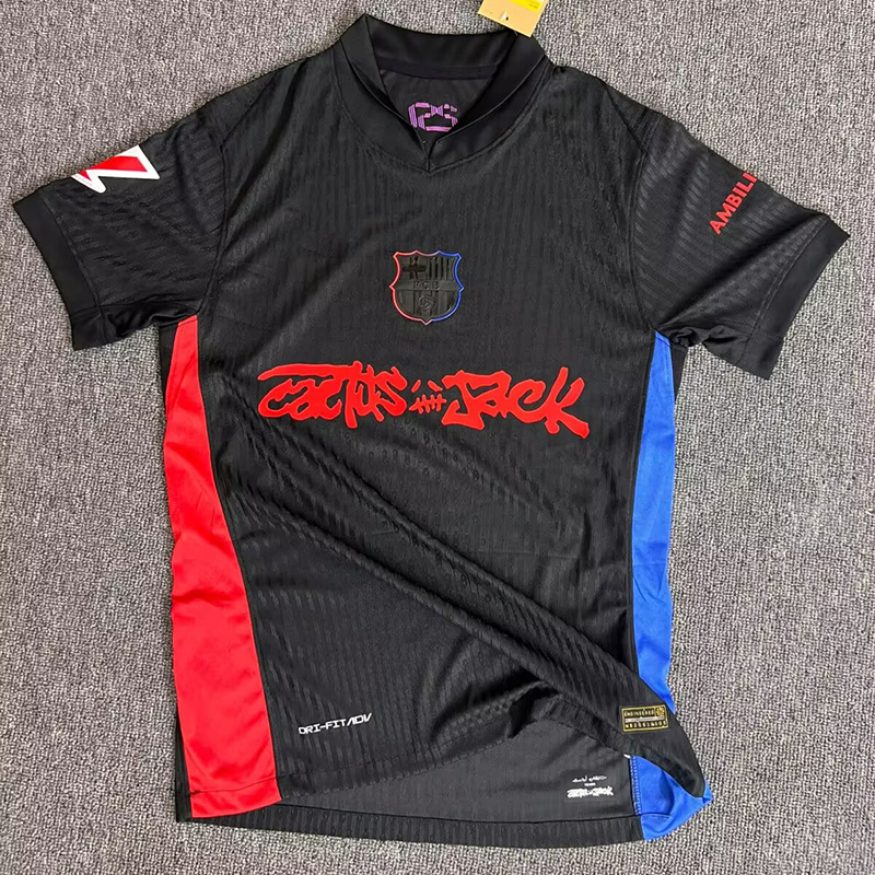 Travis Scott Co-Branded Jersey from the Bazu Sa Field Player, Available in Both Long and Short Sleeves, Number 19 Jersey