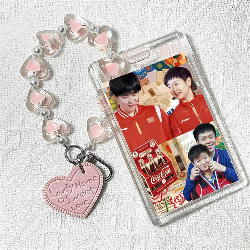 Shatou Group Sun Yingsha Acrylic Photo Frame Keychain Chain New Niche Simple Pendant ins