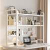 Desktop shelf desk bookshelf desk storage hole board decorative rack computer desk two-layer workstation display shelf