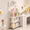 Hole board bookshelf movable floor-standing storage rack for home living room multi-layer simple combination student book storage rack