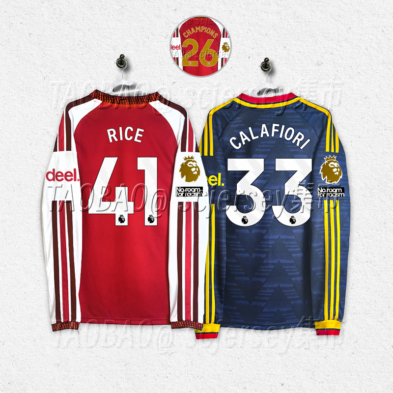 2627 Arsenal Long-Sleeve Jersey Home and Away Premier League Championship Champions League Rice Doelman Edegaard