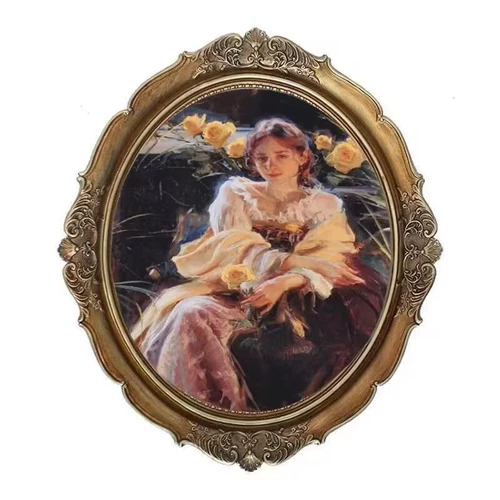 Ретро круглая классическая фоторамка, 6 дюймовая, 7 дюймов