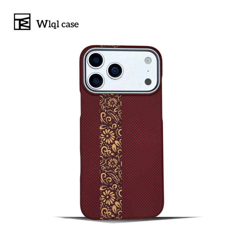 【Wlql Original】National Trend Floral Kevlar Texture Suitable for iPhone 17 Pro Max Carbon Fiber Pattern Magnetic Phone Case Apple 16Pm Matte 15P Anti-Drop Protective Cover 17 Air 【Wlql Original】National Trend Floral Kevlar Texture Suitable for iPhone 17 Pro Max Carbon Fiber Pattern Magnetic Phone Case Apple 16Pm Matte 15P Anti-Drop Protective Cover 17 Air
