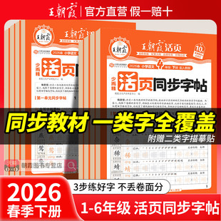 2026春下册王朝霞语文英语同步练字帖