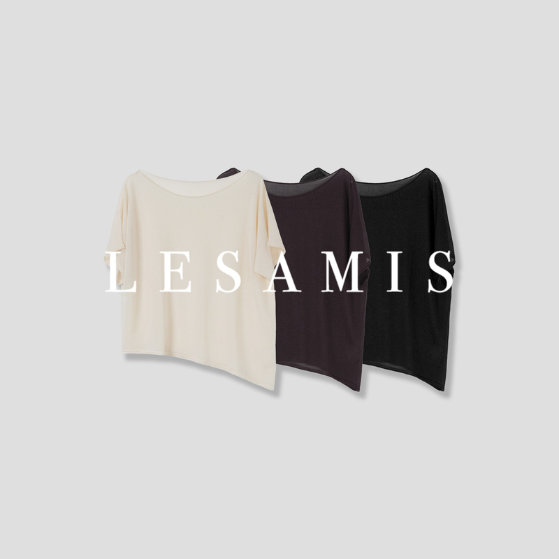 Lesamis· "Parisian Dawn" French-Style Elegant Acetate Knit Top A492002127