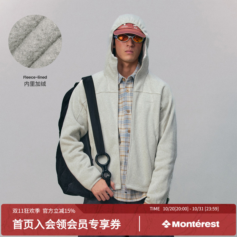 Instant Mountain Monrest Outdoor Hooded Fleece 5A Antibacterial Fleece-Lined Jacket Cardigan Sweatshirt Coat Instant Mountain Monrest Outdoor Hooded Fleece 5A Antibacterial Fleece-Lined Jacket Cardigan Sweatshirt Coat