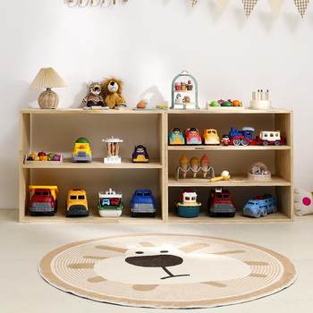 Solid wood montessori teaching aid cabinet children's learning storage rack kindergarten early education toy display cabinet environmentally friendly children's furniture