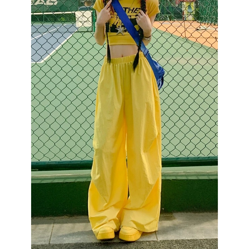 Korean Uamtor Women's Work Pants Summer Thin New Style Bright Color Jazz Dance Street Dance Dopamine Color Dance Pants