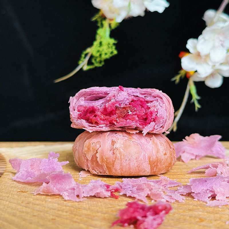 允礼鲜花饼零食小吃饼干传统糕点心云南特产紫薯玫瑰抹茶20个500g