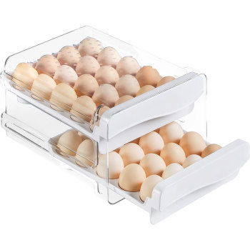 Refrigerator egg storage box fresh storage box kitchen finishing artifact rack egg mount special egg mount drawer egg mount