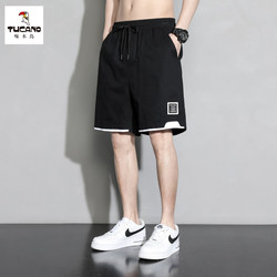 Woodpecker Shorts Men's Summer 2025 New Pure Cotton Loose Plus Fat Plus Size Men's Pants Sports Five-Point Pants