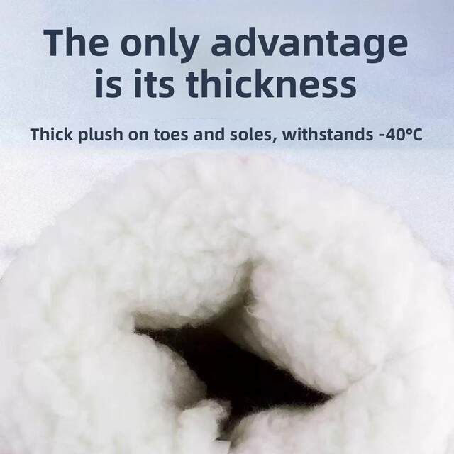 New Northeast Snow Boots for Couples, Large Cotton Shoes for Men and Women, Ultra-Light and Warm, Thickened Wool Outdoor High-Top Cotton Boots for Winter