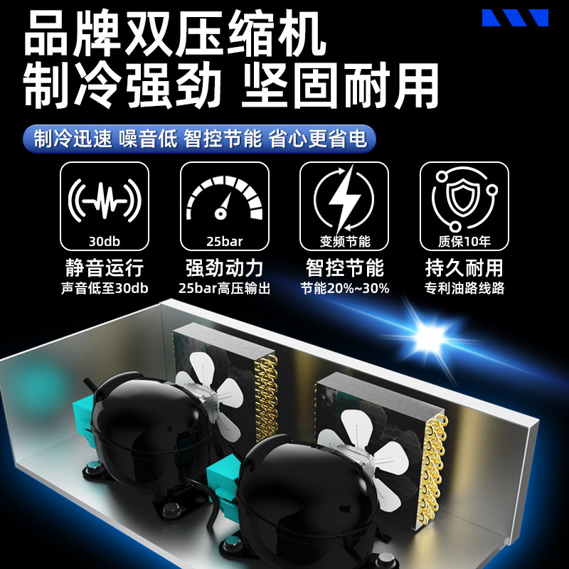 Snowflake First-Class Energy-Efficiency Four-Door Refrigerator Commercial Four-Door Freezer Kitchen Refrigeration and Freezing Six-Door Upright Freezer