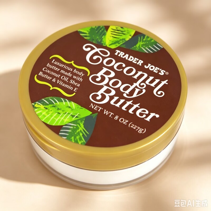 Trader Joe's Coconut Body Butter Moisturizing and Repairing Shea Butter Cream for Dry Skin