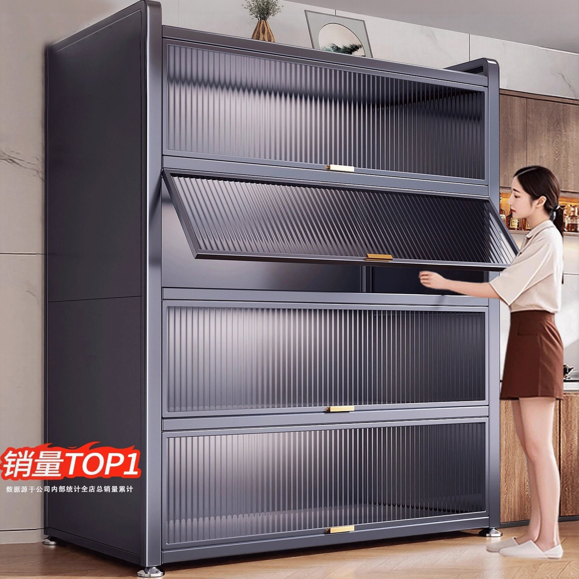 Кухонные стеллажи, многослойные бытовые кастрюли и сковородки от пола до потолка, кухонные шкафы, тумбы для хранения, многофункциональные пылезащитные шкафы для хранения, уродливые