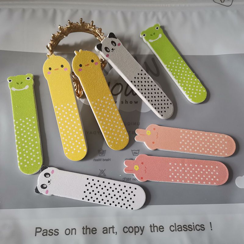 Cute Cartoon Animal Nail File, Nail Polishing Strip, Nail Care Tool, Multi-Color Set, Manicure Set