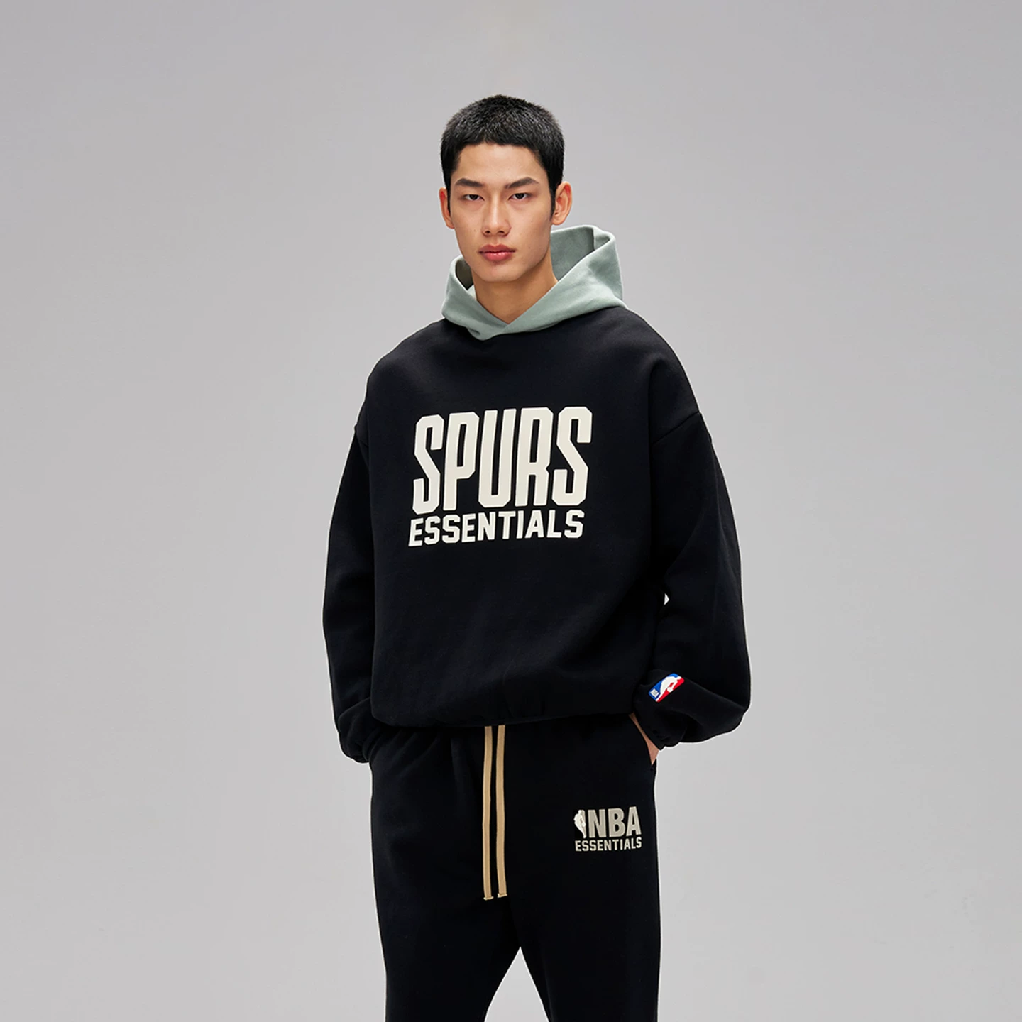 [50% скидка] FEAR OF GOD ESSENTIALS NBA-SPURS совместный худи