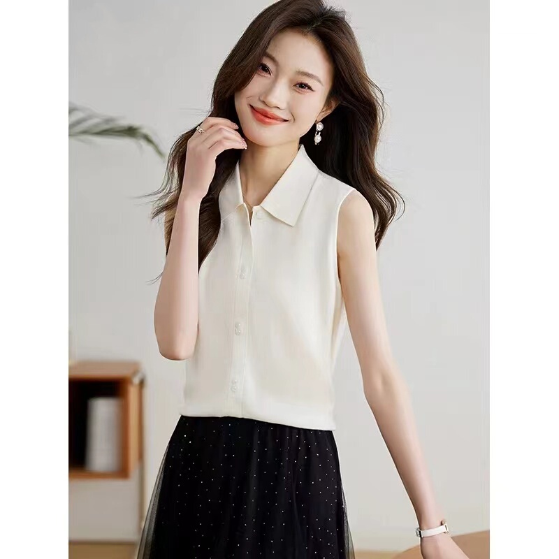 【Shulan Duo】100% Ultra-Fine Wool Early Autumn Fine-Spun Vest, Stylish Sleeveless Shirt, Fashionable and Versatile