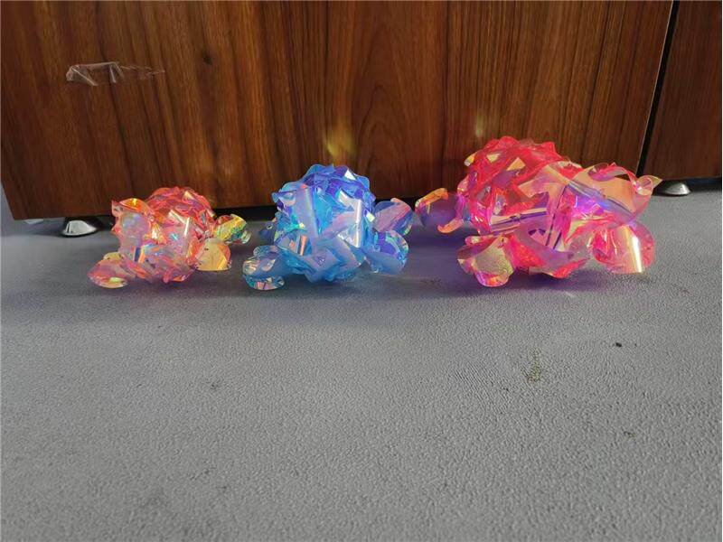 Китайский фонарик 国庆节3d立体动物炫彩镭射手提花灯材料片儿童手工diy灯笼摆摊