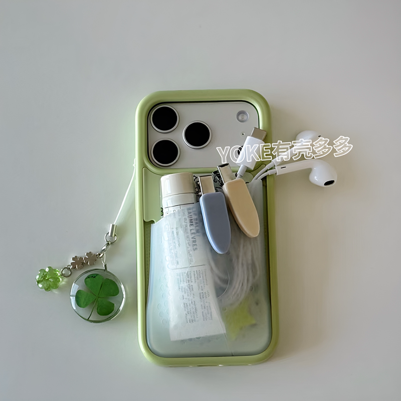Ninja Labs Celebrity-Style Matcha Green Yoga Pants with Large Pocket Phone Case Suitable for iPhone 17 Pro Max, Ouyang Diidi, Song Yanfei, Apple 16 Pro Max/15/14 Anti-Drop Protection