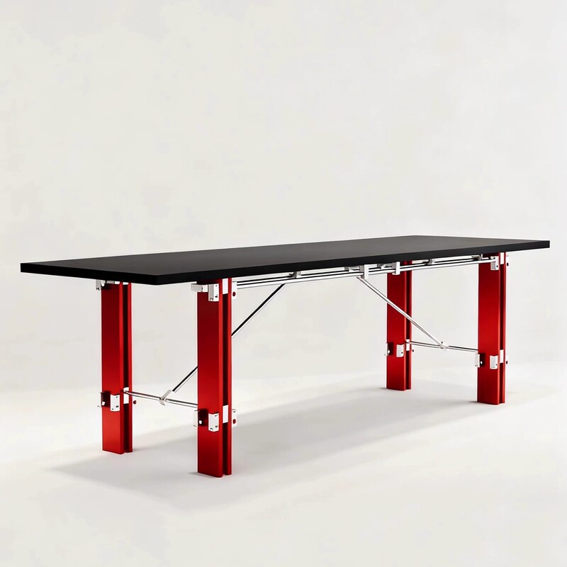 Designer Birch Marine Board Office Desk Long Table Workbench High-End Minimalist Creative Personality Optical Axis Computer Desk