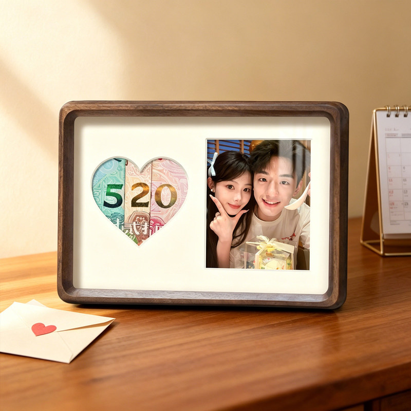Rmb Photo Frame 520 Photo Printing Creative DIY Display Stand Gift for Boyfriend/Girlfriend and Parents' Birthday Present Rmb Photo Frame 520 Photo Printing Creative DIY Display Stand Gift for Boyfriend/Girlfriend and Parents' Birthday Present
