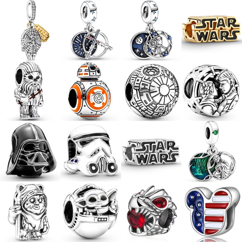 Panjia Style Beaded Pendant Star Wars Baby Yoda Mickey DIY Beaded Necklace Bracelet Accessories Panjia Style Beaded Pendant Star Wars Baby Yoda Mickey DIY Beaded Necklace Bracelet Accessories