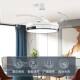 Gu Family Restaurant Light and Fan Combo, Light Luxury and High-End Feel, Kitchen Ceiling Fan Light with Invisible Fan, Modern and Simple