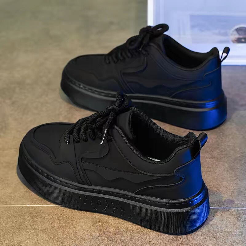 Black Chef Men's Shoes Spring and Summer Thick-Soled Waterproof and Non-Slip Kitchen Work Sneakers Men's Leather Sports Casual Trendy Shoes Black Chef Men's Shoes Spring and Summer Thick-Soled Waterproof and Non-Slip Kitchen Work Sneakers Men's Leather Sports Casual Trendy Shoes