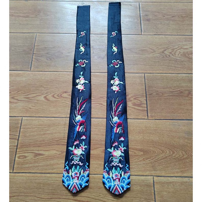 江崖海水纹刺凤朝水浪绣飘带清汉配饰：穿越时空的东方美学✨