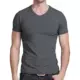 Áo thun cotton nam tay ngắn màu đen trắng đơn giản đơn sắc thon gọn thân hình bó sát bên trong quần áo hè.