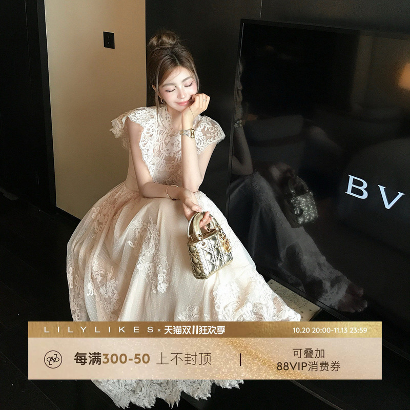 Lilylikes Black Label "Southern French Holiday" Heavy Lace Dress - Instantly Fall in Love with French Romance~