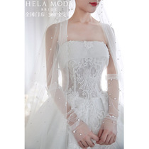 Castle girl 2021 new bride shake sound net red princess court French big tail main wedding dress luxury bandeau