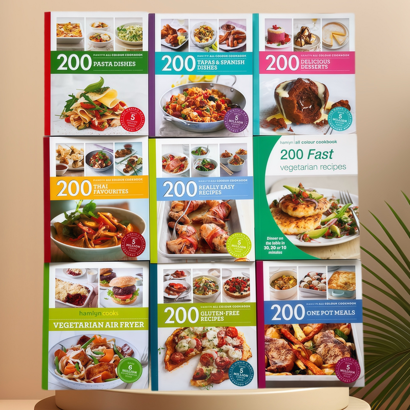 Original English Edition Palm Book Collection Hamlyn All Colour Cookbook: Pasta, Desserts, Exotic Cuisine, Healthy Light Meals, Western Cuisine, Baking, Thai Vegetarian Cuisine, Air Fryer, Gluten-Free, Easy One-Pot Cooking