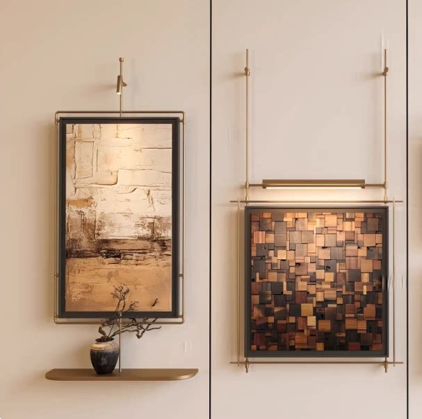 Modern Minimalist Light Painting Bedroom Wall Art, Wall Art Facing the Entrance Door, 3D Stereo Chinese-Style Mural with Light Luxury Texture Modern Minimalist Light Painting Bedroom Wall Art, Wall Art Facing the Entrance Door, 3D Stereo Chinese-Style Mural with Light Luxury Texture