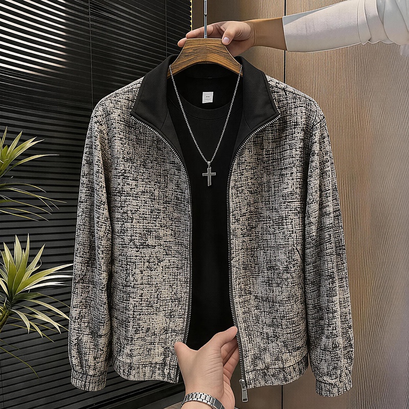Men's Clothing 2026 Autumn and Winter New Versatile Niche Long-Sleeve Jacket Fashion Casual Personality Zip-Up Jacket Top