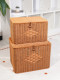 Imitation Rattan Storage Basket Grid Cabinet Storage Box Large Storage Basket for Home Use Dirty Clothes Storage and Organization Storage Basket