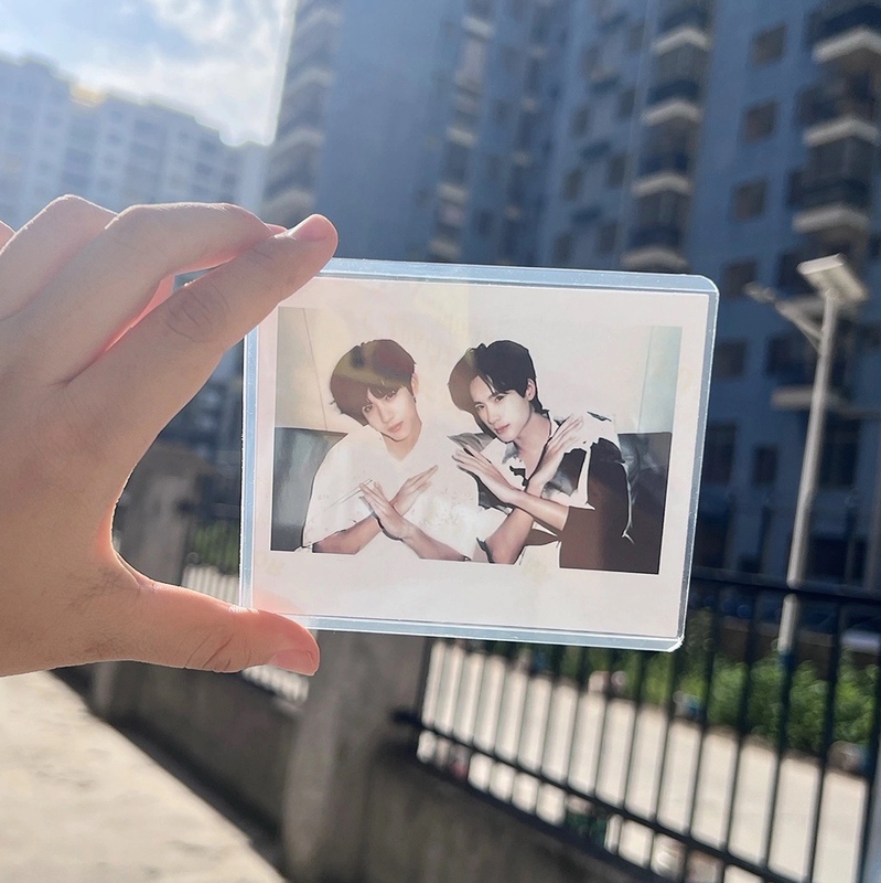 Photographer's Polaroid Photo Paper Wide Format 5inch Square Card Storage Card Protector High-Definition Transparent Laminated Hard Card Holder