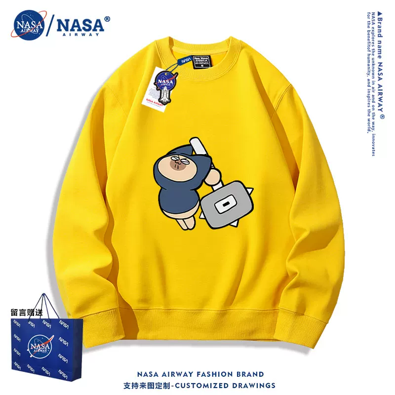 NASA ко-бренд монстер хантер милый кот Эллу кот молодежный спортивный свитер с круглым вырезом для мальчиков и девочек весна-осень пуловер
