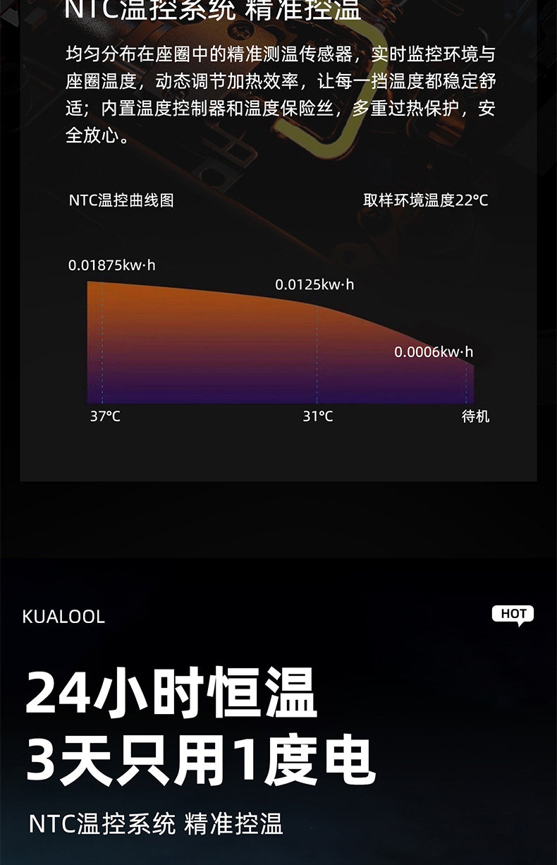 Крышка для унитаза 家用加热马桶盖座圈家用通用自动电加热恒温智能u型v型坐便器盖 Kualool