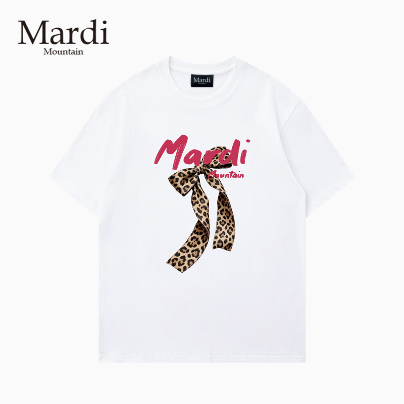 Official official store Mardi Mountain Korean Genuine 2026 Spring and Summer Black and White Pure Cotton Short-Sleeved Women's T-Shirt