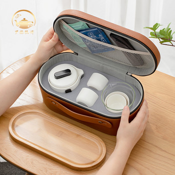 Rodmeco high-end travel tea set portable bag outdoor japanese custom quick cup household one pot four cups