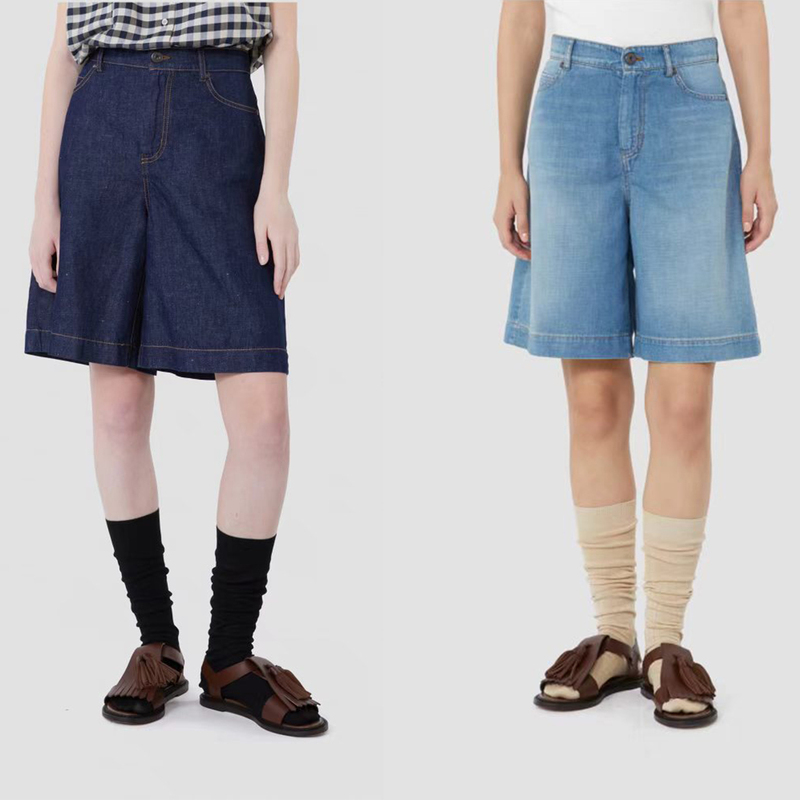 M Brand Eco-Friendly Washed Straight-Leg Loose-Fitting Five-Point Shorts in a Vintage Style for Casual Wear