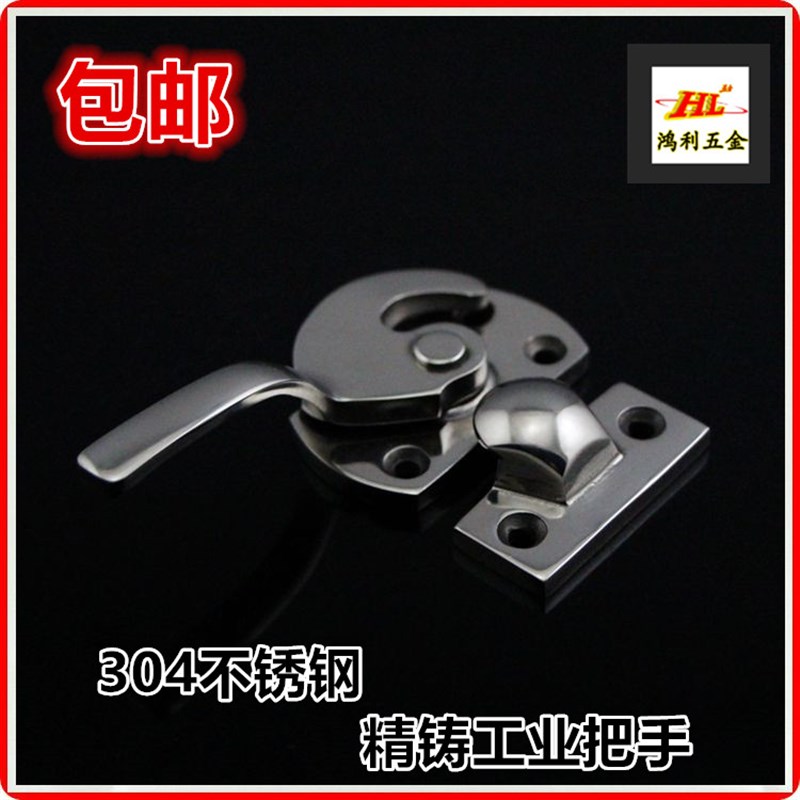 304 stainless steel semi-circular close handle industrial chassis equipment door lock handle freezer oven rotating door handle