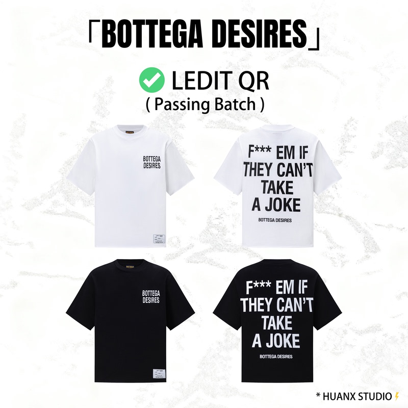 Bottega Desires Fu** Em T-Shirt「Letter Print Short Sleeve T-Shirt」 Bottega Desires Fu** Em T-Shirt「Letter Print Short Sleeve T-Shirt」