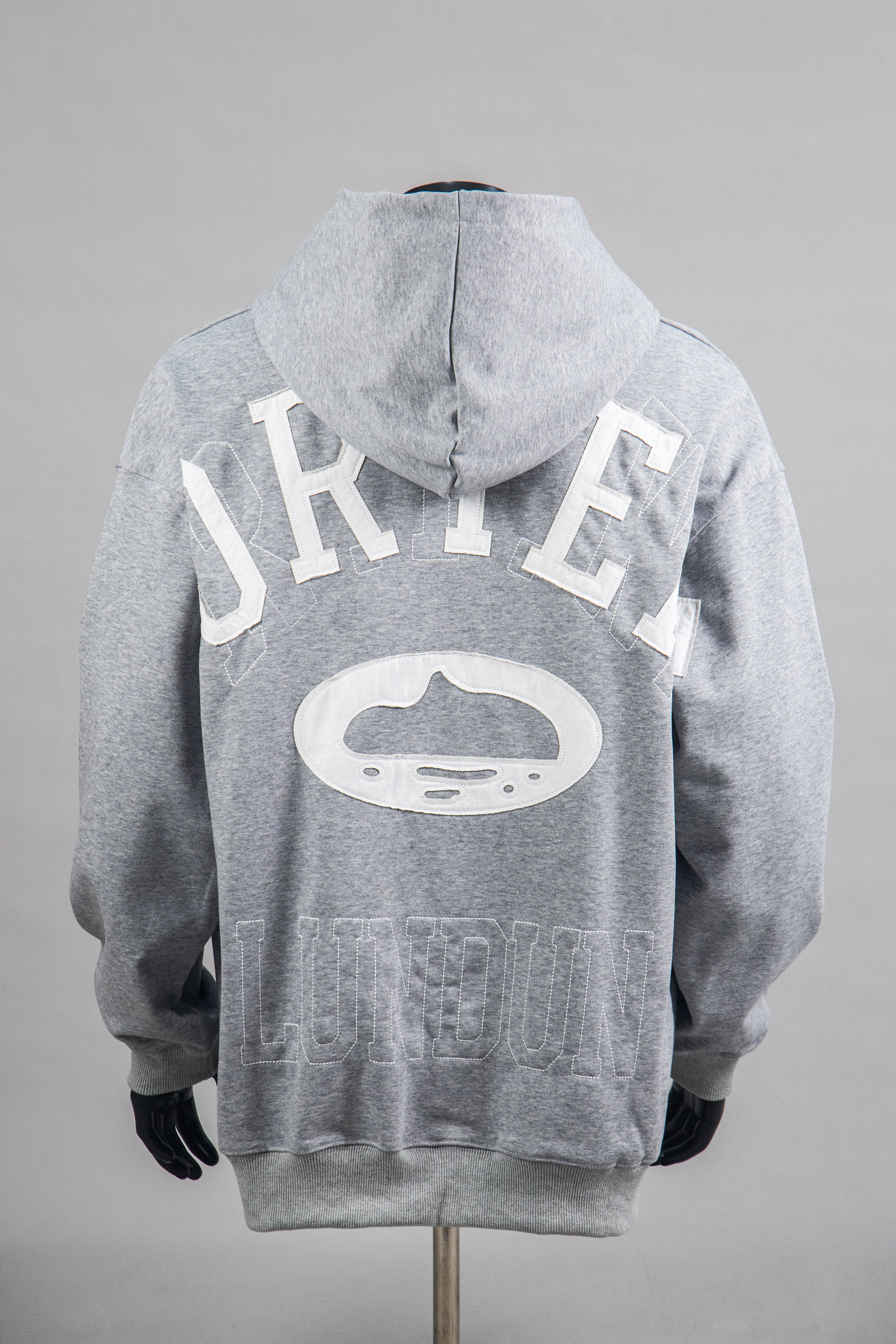 Corteiz Lundun Stitch Zip Hoodie - Grey Zip Hoodie Corteiz Men 