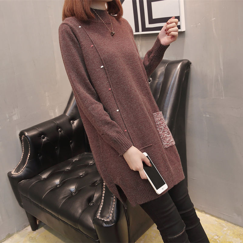 Large size women's 2021 fat mm autumn and winter New Fashion age reduction foreign pie top fat mm sweater women 200kg