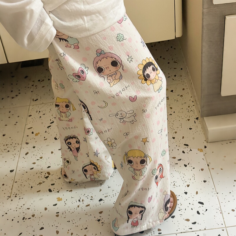 Korean Uamtor Casual Pants for Women, Stylish and Drapey, Can Be Worn Outside, Long Pants for Home, Casual Sleepwear Korean Uamtor Casual Pants for Women, Stylish and Drapey, Can Be Worn Outside, Long Pants for Home, Casual Sleepwear