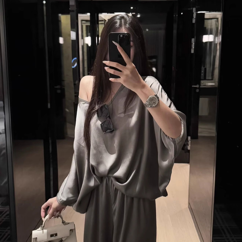 Korean Uamtor Pajamas for Women, Spring and Summer New Style, Old Money Style, Relaxed, Loose, Slimming, High-End, Light Luxury Loungewear
