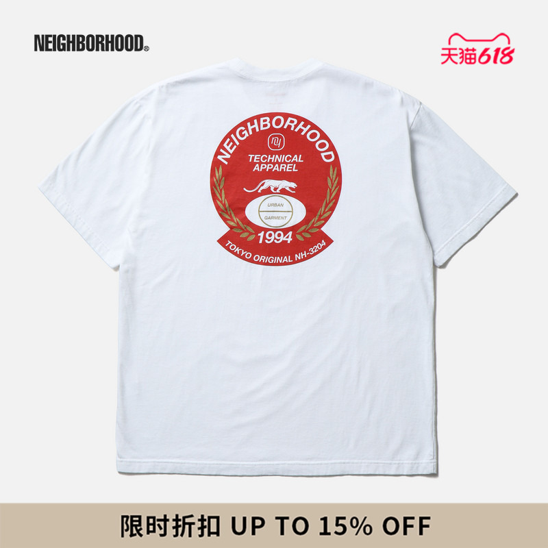 Neighborhood Trendy Printed Logo Casual Short-Sleeved T-Shirt 2026 Spring Men's New Style Nbhd